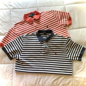 2 Striped Polo Ralph Lauren Shirts